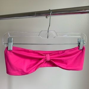 Super down hot pink bikini top